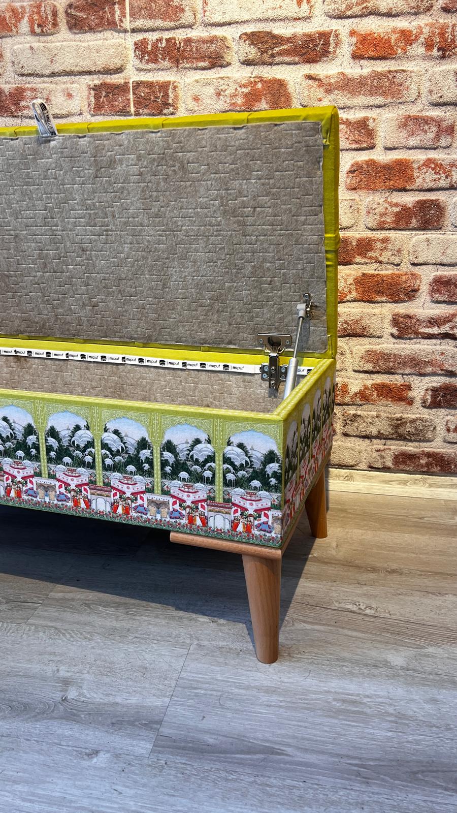 Harem Desenli Sandıklı Dekoratif Puf - Görsel 5