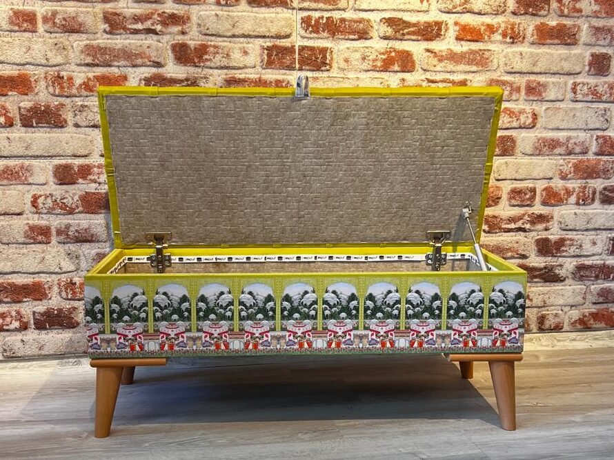 Harem Desenli Sandıklı Dekoratif Puf - Görsel 2